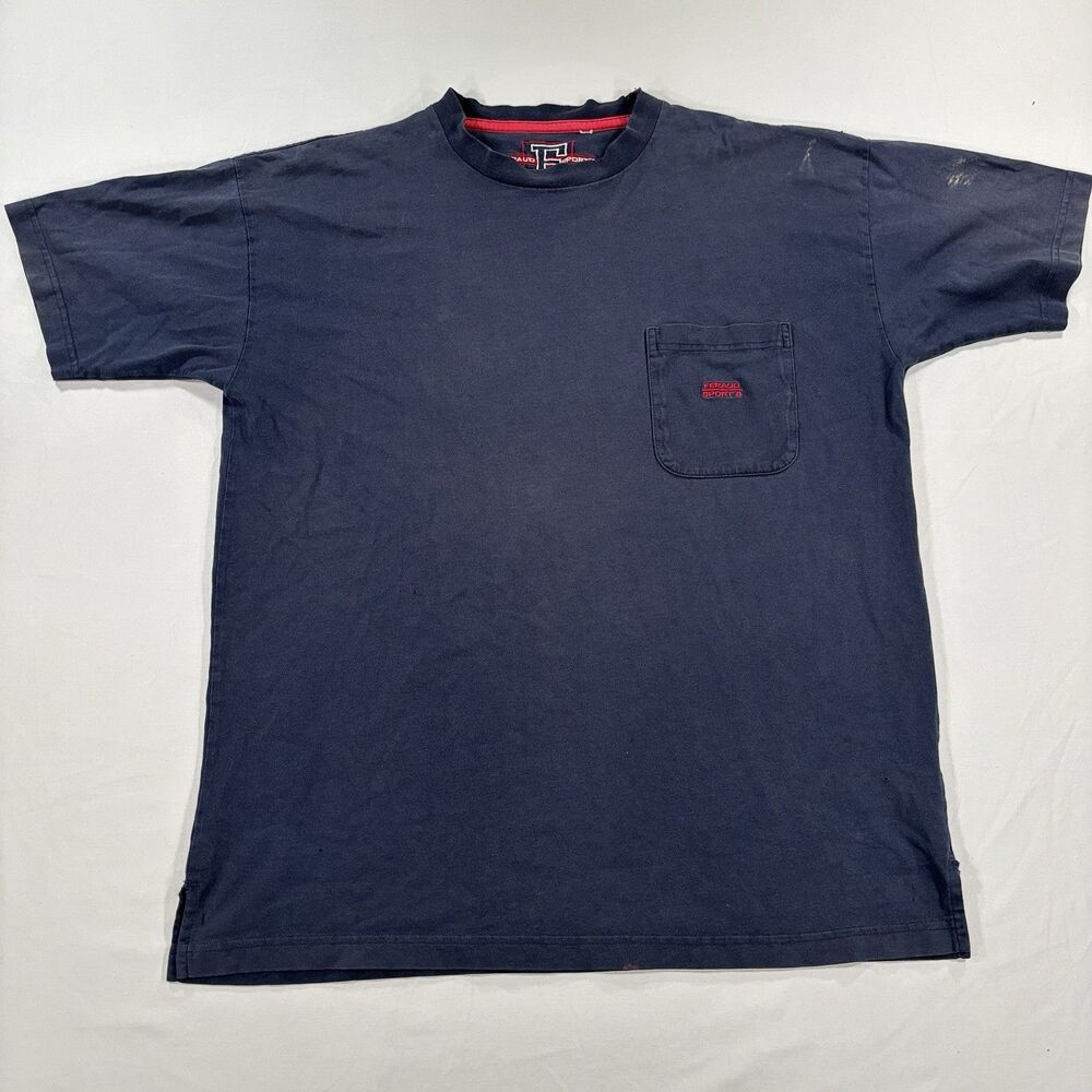 Vintage Feraud Sport's Pocket T-Shirt Navy Blue